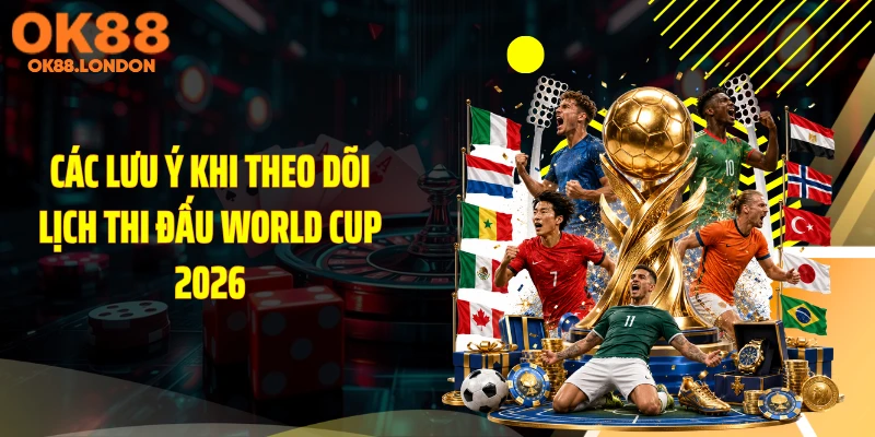 Các lưu ý khi theo dõi lịch thi đấu world cup 2026